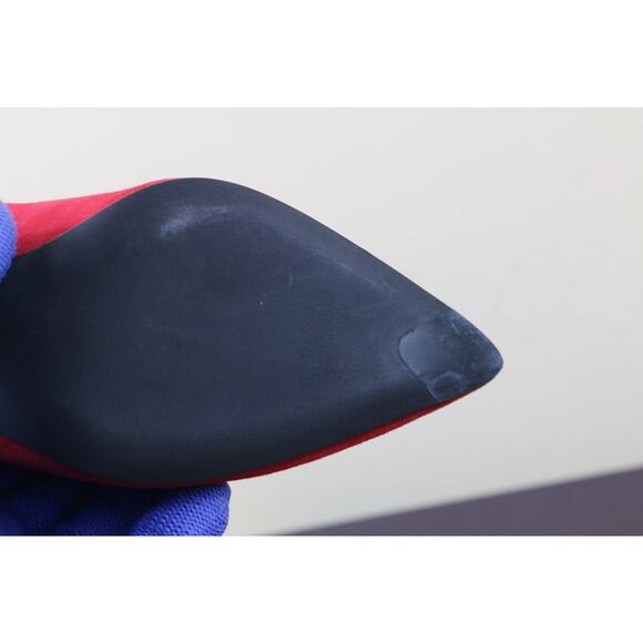 New Brian Atwood Boots 8M Red Suede Mcalester Bootie Replaceable Heel Caps - Picture 8 of 13